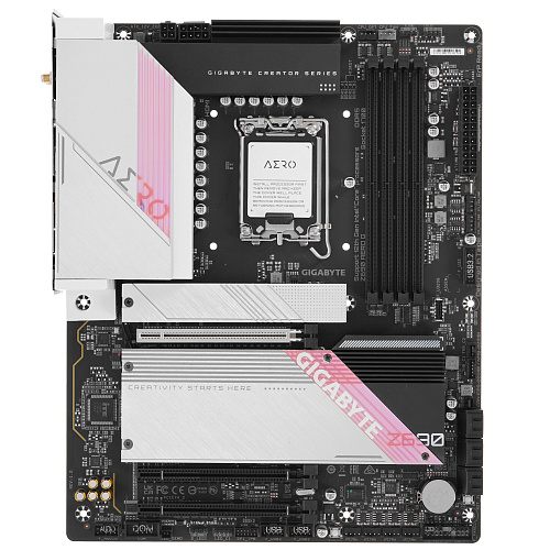Матплата Gigabyte Z690 Aero G, iZ690, S1700, ATX, 4DDR-5, 3xPCI-Ex16, 6SATA, 4xM.2, DP, HDMI, 17USB