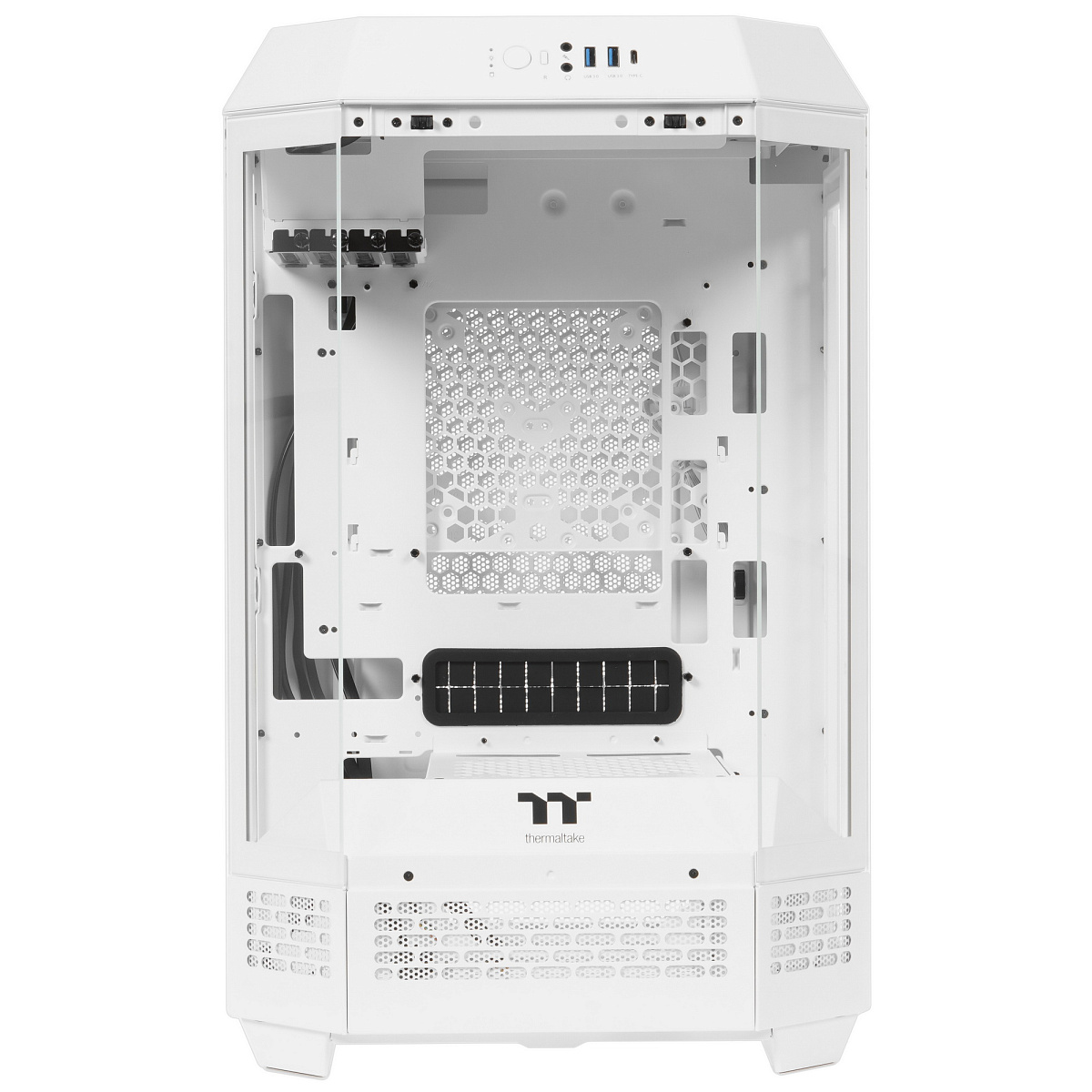 Корпус Thermaltake The Tower 300 Snow, Micro Tower, m-ITX, White, 3x3.5"/3x2.5", 2xUSB3.0, USB-C