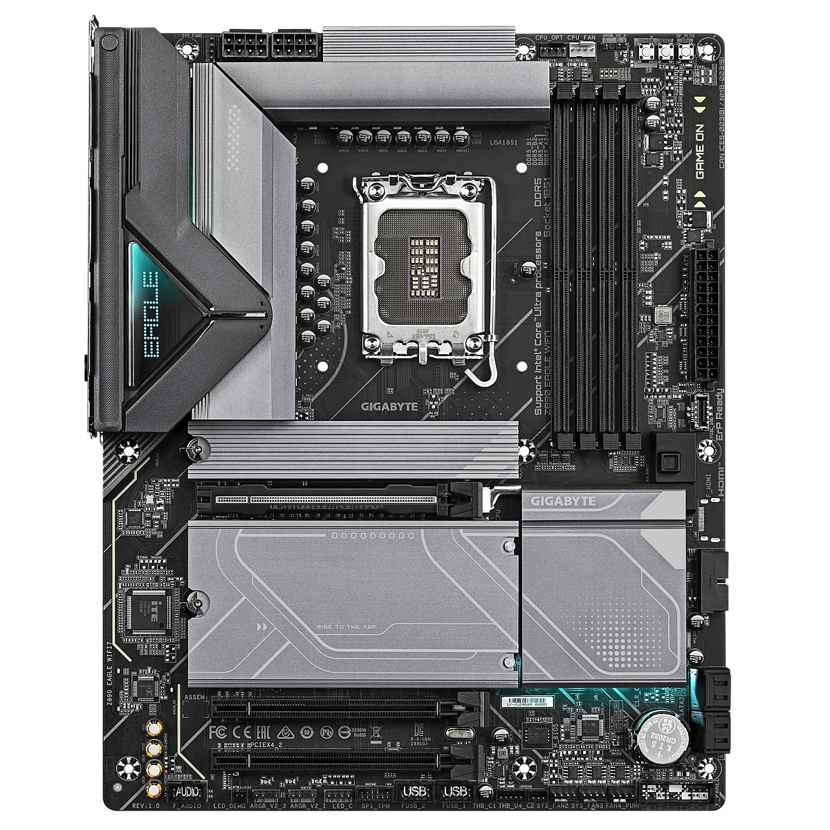 Матплата Gigabyte Z890 Eagle WiFi 7, iZ890, S1851, ATX, 4DDR-5,1xPCI-Ex16,4SATA,4xM.2,DP,USB-C,14USB