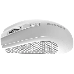 CANYON MW-7, 2.4Ghz wireless mouse, 6 buttons, DPI 800/1200/1600, with 1 AA battery ,size 110*60*37mm,58g,white