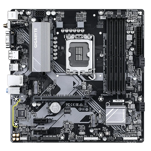 Матплата Gigabyte B760M D3HP WiFi6, iB760, S1700, mATX, 4DDR-5, 1xPCI-Ex16, 2xM.2, VGA,HDMI,DP,12USB