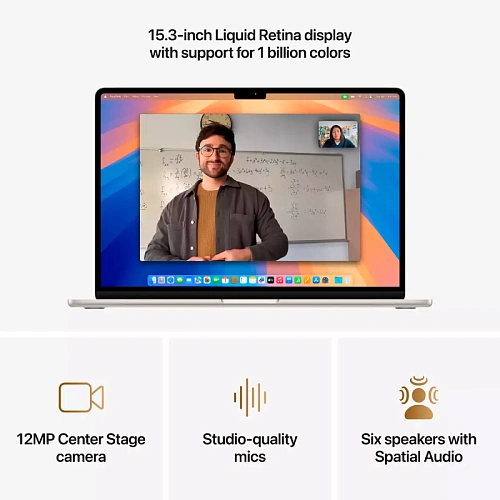 15-inch MacBook Air: Apple M4 chip with 10-core CPU and 10-core GPU, 24GB, 512GB SSD - Starlight,Model A3241
