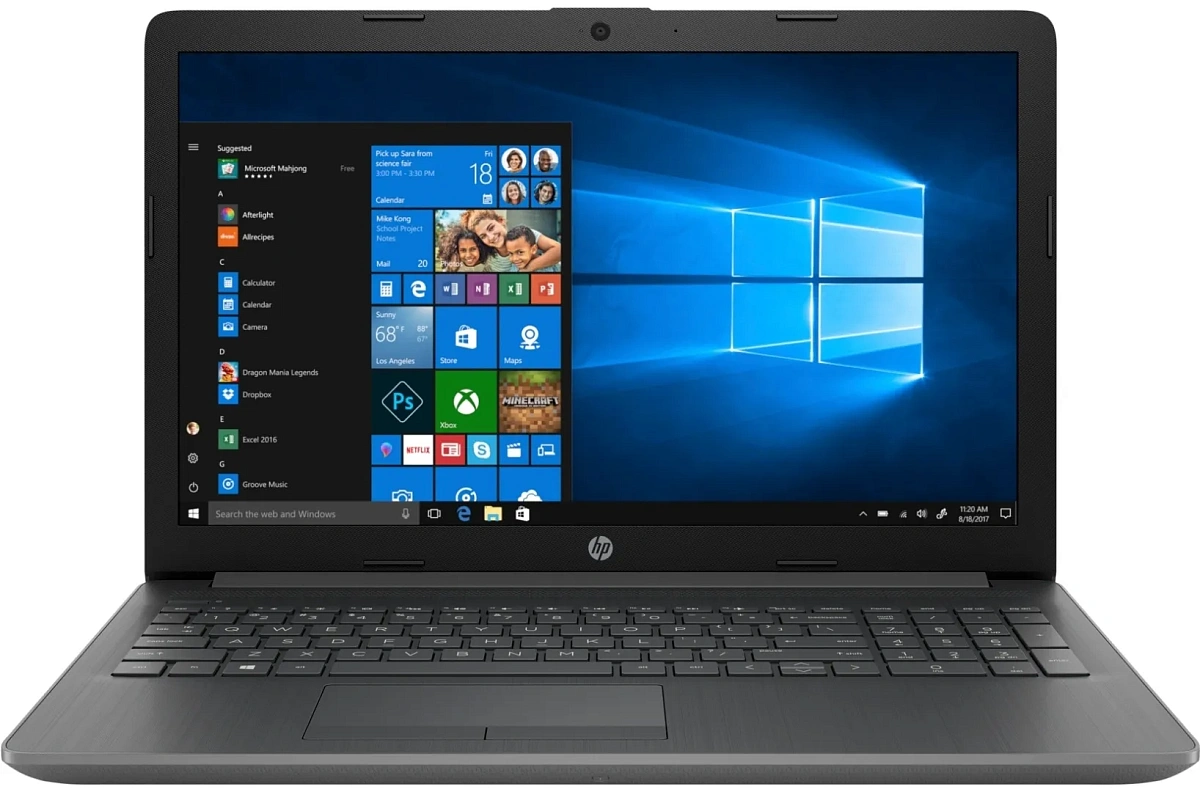Ноутбук HP 15-dw1062ur, Celeron N4020/15.6"FHD/500GB/4GB/UHD Graphics/LAN/W10/11