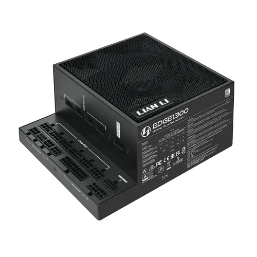 Блок питания Lian Li EG1300 BLACK 1300W Full Modular, 80+ PLATINUM, КПД 92,39%, 33.61dBA, FAN 120MM FDB, 2000rpm,  Black G9P.EG1300.BE00.EU