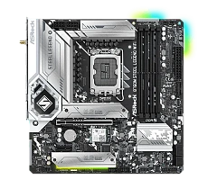 Матплата ASRock B760M Steel Legend WiFi,iB760,S1700,mATX,4DDR-5,1xPCI-Ex16,4SATA,3xM.2,HDMI,DP,15USB