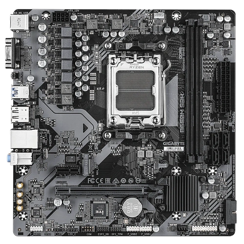 Матплата Gigabyte B650M S2H, AM5, mATX, 2DDR-5, 1xPCI-Ex16, 4SATA, 1xM.2, VGA, HDMI, DP, 12USB