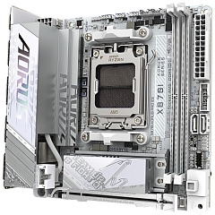 Матплата Gigabyte X870I Aorus Pro Ice, AM5, mITX, 2DDR-5, PCI-Ex16, 2SATA, 2xM.2, HDMI, 11USB