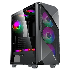 Корпус GameMax Revolt (MFG.3606), Midi Tower, ATX, Black, 2x3.5"/2x2.5", USB2.0, USB3.0