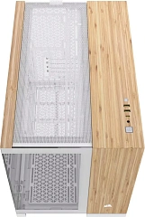 Корпус Corsair 2500X, Midi Tower, m-ATX, White - Bamboo Wood, 2x3.5"/4x2.5", 2xUSB3.2, USB-C