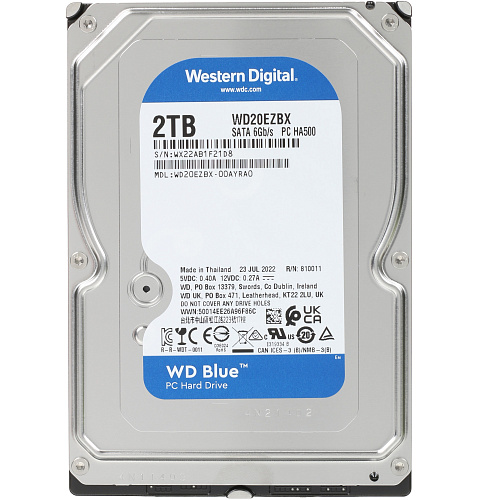 HDD 2TB WD Blue, 3.5", 7200rpm, SATA III, 256MB