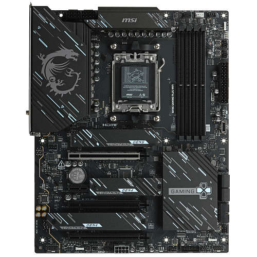 Матплата MSI X870E Gaming Plus WiFi, AM5, ATX, 4DDR-5, 3хPCI-Ex16, 4SATA, 3xM.2, HDMI, 2xUSB-C,11USB