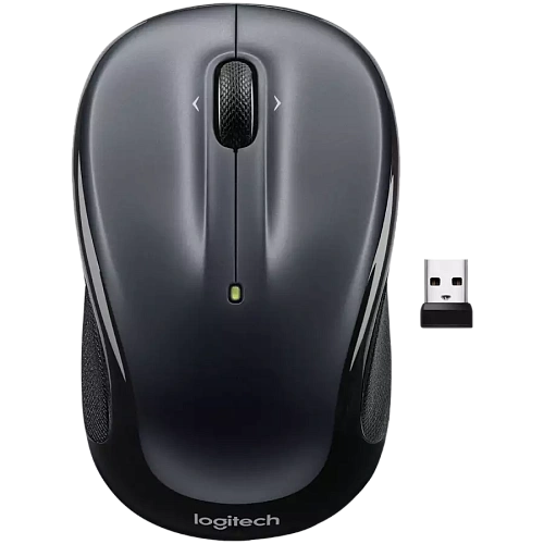 Мышь беспроводная Logitech M325 Dark Silver (темно-серая, оптическая, 1000dpi, 2.4 GHz/USB-ресивер (Logitech Unifying®), 5 кнопок (горизонтальная прокрутка), 1 батарея типа AA)