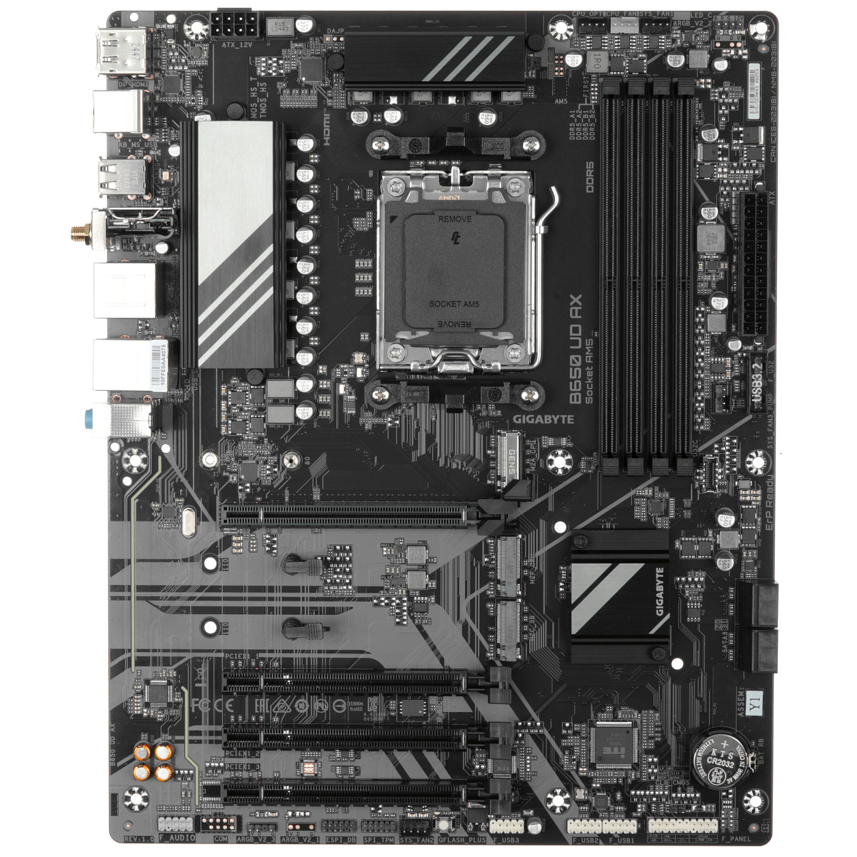 Матплата Gigabyte B650 UD AX, AM5, ATX, 4DDR-5, 4xPCI-Ex16, 4SATA, 3xM.2, HDMI, DP, 18USB