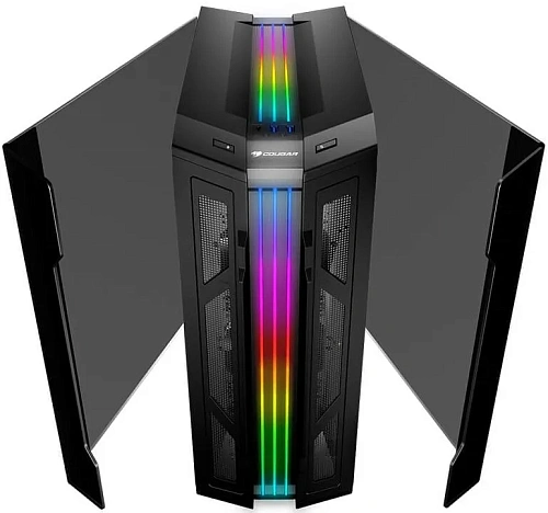 Корпус Cougar Gemini T, Midi Tower, ATX, Black, 2x3.5"/3x2.5", 2xUSB3.0, USB-C, RGB