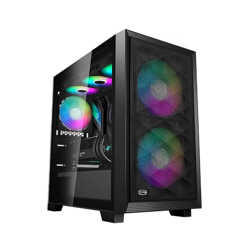 Корпус PCCooler C3D310 BK ARGB mATX/ITX 2x3.5", 2x2.5", USB3.0, 2xUSB2.0, 2xFAN ARGB included,  Black