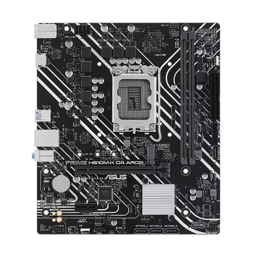 Матплата Asus Prime H610M-R D4-SI, iH610, S1700,mATX,2DDR-4,1xPCI-Ex16,4SATA,M.2,VGA,DVI,HDMI,10USB