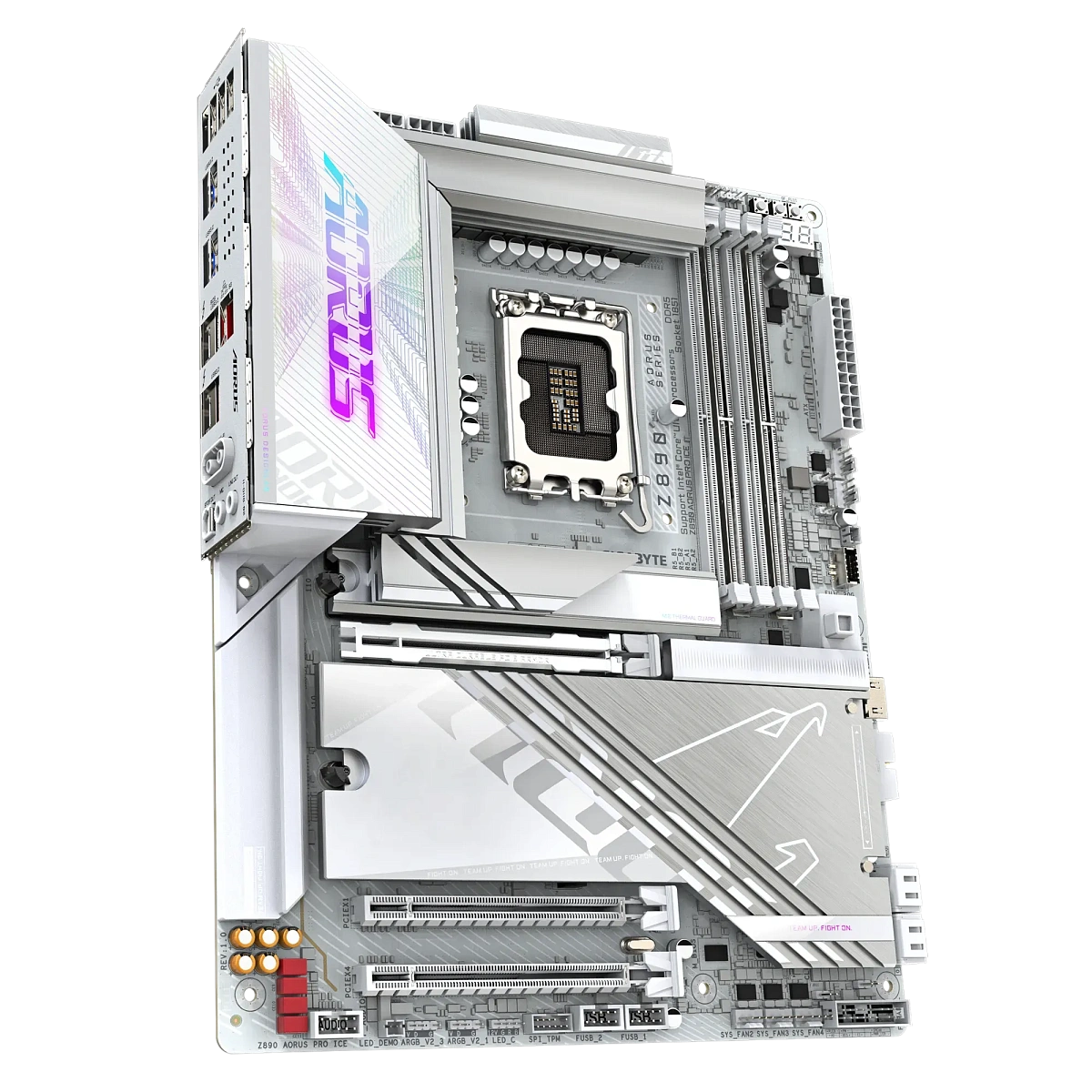 Матплата Gigabyte Z890 Aorus Pro Ice, iZ890, S1851, ATX, 4DDR-5, 3xPCI-Ex16, 4SATA,5xM.2,USB-C,16USB