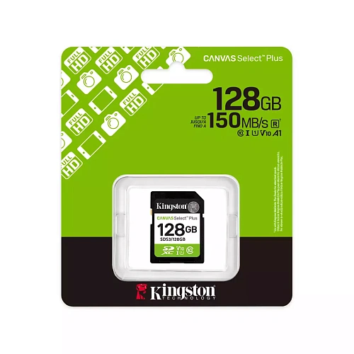 Карта памяти Kingston SDS3/128GB Canvas Select Plus C10 UHS-I U1 V10 128GB