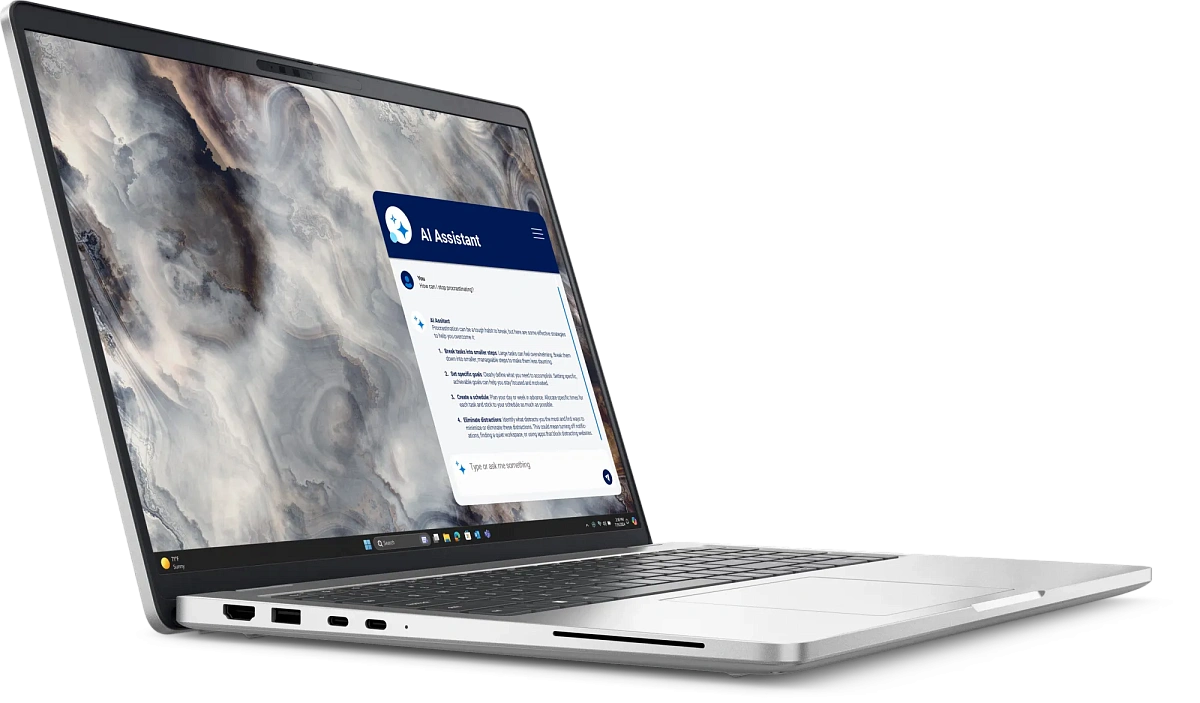 Ноутбук Dell/Pro 16 Plus PB16250/3г/Core Ultra 7/255U/2 GHz/16 Gb/SSD/512 Gb/No ODD/Graphics/integrated/16 ''/1920x1200/Ubuntu/24.04/Fingerprint Reade