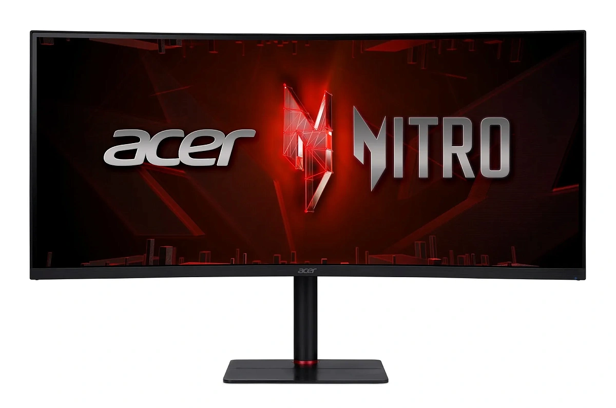 Монитор Acer/Nitro XV345CURXbmiipphx/34 ''/WQHD/3440x1440 Pix/2xHDMI(2.0) 2xDP MM Audio out HDR10/1 мс/300 ANSI люм/4000:1/240 Hz