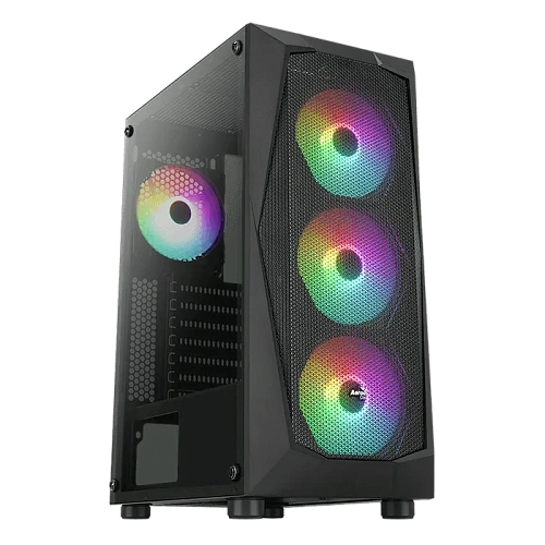 Корпус AeroCool Falcon-G-BK-v1, Midi Tower, ATX, Black, 2x3.5"/1x2.5", USB, 2xUSB3.0