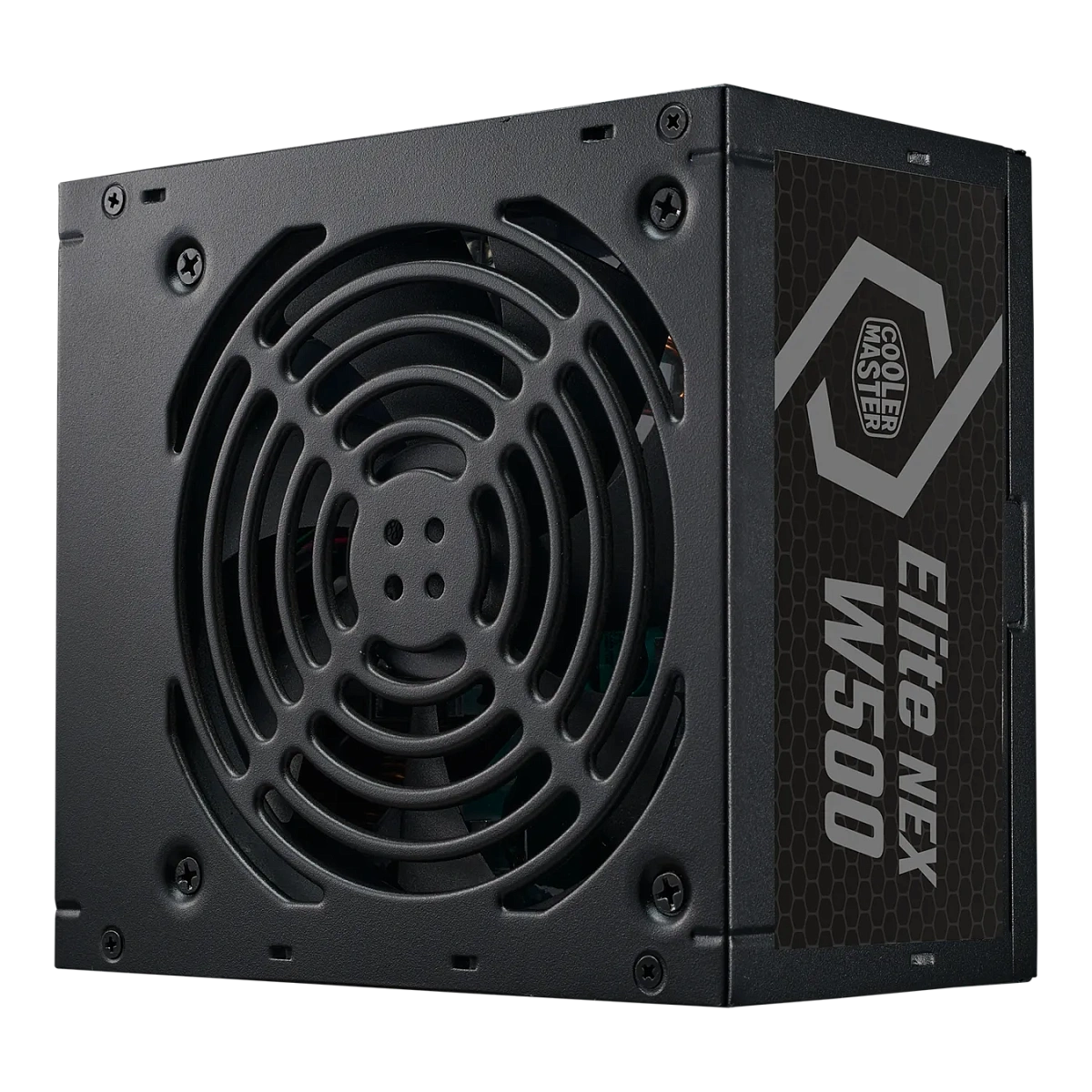 Блок питания CoolerMaster ELITE NEX серия White W500 230V Active PFC КПД > 85% 200-240V. Надежный выбор для обычного пользователя ПК. Входящий в комплект 120-мм тихий вентилятор, Цвет: Черный MPW-5001-ACBW-BEU
