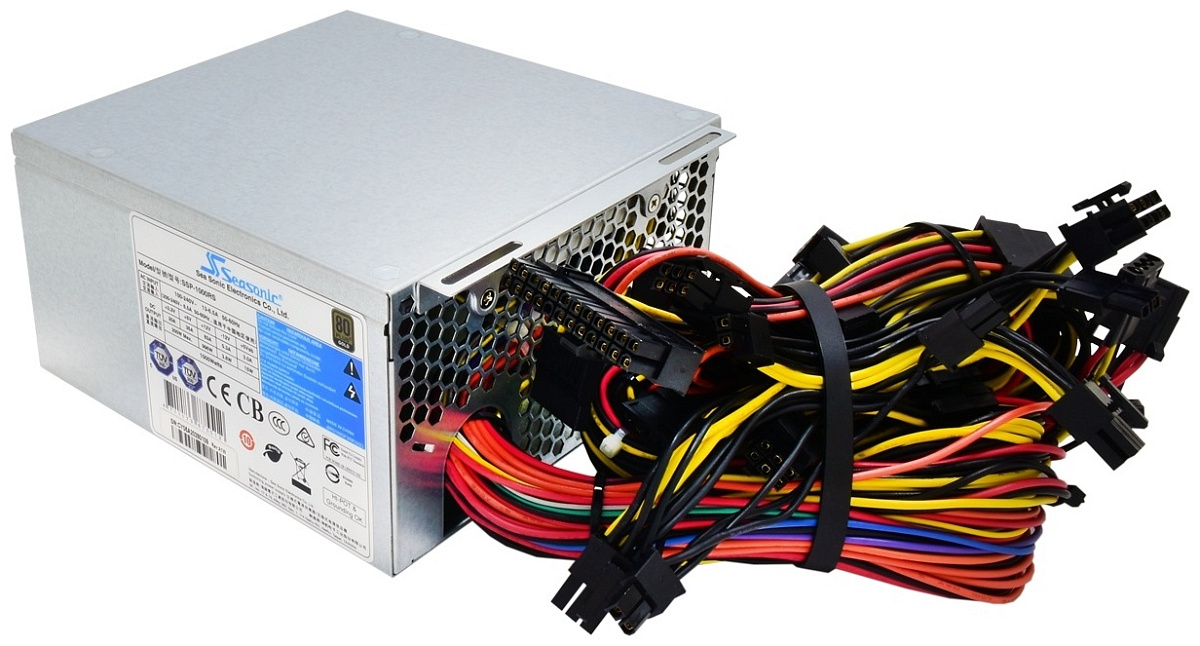 БП ATX 1000W Seasonic SSP-1000RS, Gold, 20+4/20+4+8/24+4/24+8/24+4+8/24+8+8, 8сm, 6x6+2p PCI-E