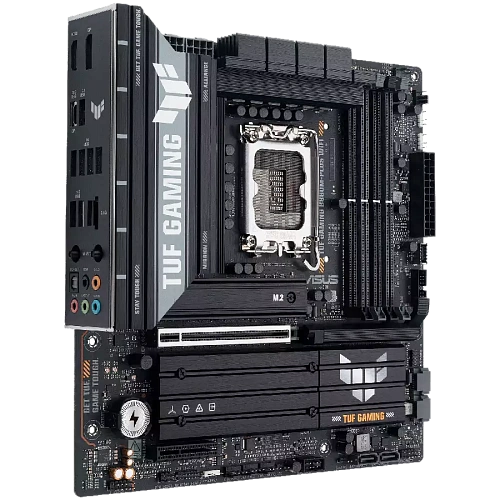 ASUS Main Board Desktop Intel B860 Chipset 4 x DIMM slots, max. 256GB, DDR5 1 x PCIe 5.0 x16 slot 1 x DisplayPort1 x HDMI port 1 x Wi-Fi Module 3 x M.2 slots 4 x SATA mATX Form Factor