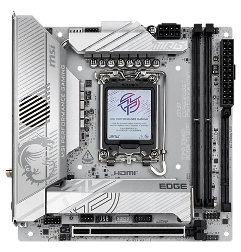Материнская плата MSI MPG Z890I EDGE TI WIFI LGA1851 2xDDR5 2xSATA3 RAID 4xM.2 1xHDMI 2xThunderbolt4 Wi-Fi  Bluetooth Mini ITX