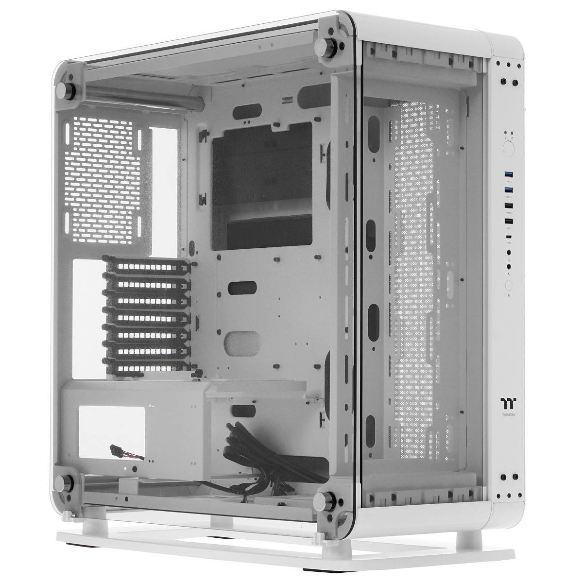 Корпус Thermaltake Core P6 TG Snow, Midi Tower, ATX, White, 4x3.5"/8x2.5", 2xUSB2.0, 2xUSB3.0, USB-C