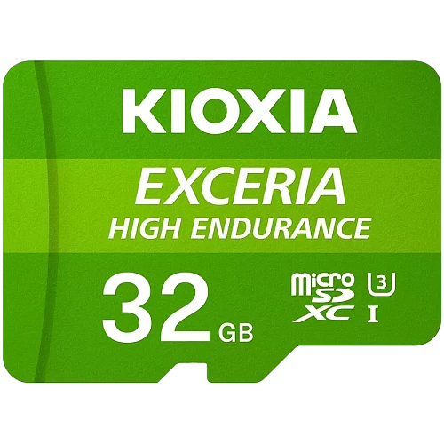 KIOXIA LMHE1G032GG2; 32GB microSD KIOXIA Exceria High Endurance (M303E) UHS I U3 with adapter