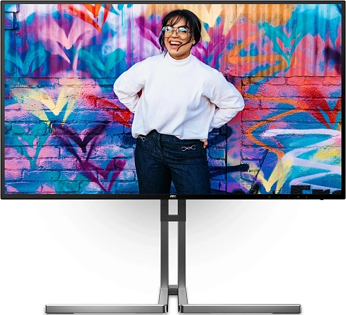 Монитор 28" AOC U27U3CV, Black, Nano IPS, 3840x2160@60Hz, 400кд/м2, 1300:1, 4ms, HDMI, 2xDP