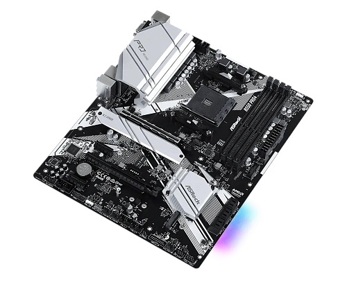 Матплата ASRock B550 Pro4, AM4, ATX, 4DDR-4, 2xPCI-Ex16, 6SATA, 2xM.2, VGA, HDMI, 12USB
