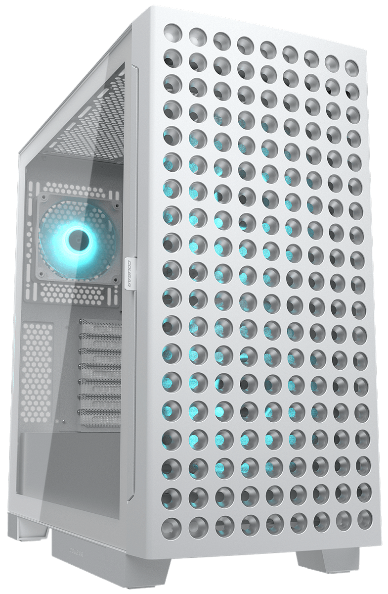 Корпус Cougar Airface ECO RGB White, Midi Tower, ATX, E-ATX, White, 2x3.5"/2x2.5", 2xUSB3.0, USB-С