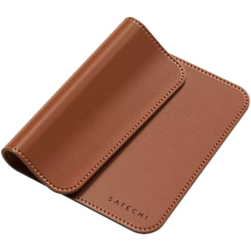 SATECHI Vegan-Leather Premium Mouse Pad (Brown)