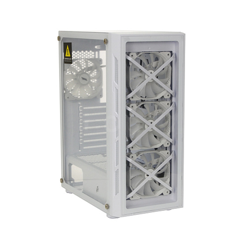 Корпус 1Stplayer FireBase XP-G-WH-4F7-W, Midi Tower, ATX, White, 2x3.5"/3x2.5", 3хUSB, RGB