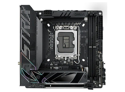 Матплата Asus ROG S Z790-I Gaming WiFi,iZ790,S1700,m-ITX,2DDR-5,1PCI-Ex16,2SATA,2xM.2,HDMI,12USB
