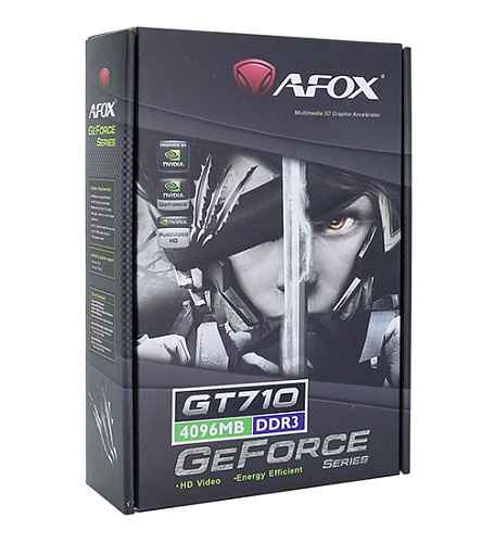 GF GT710, Afox, 954MHz/1600MHz, 64bit, 4GB GDDR3, VGA, DVI-D, HDMI
