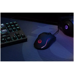 LORGAR Jetter 357, gaming mouse, Optical Gaming Mouse with 6 programmable buttons, Pixart ATG4090 sensor, DPI can be up to 8000, 30 million times key life, 1.8m PVC USB cable, Matt UV coating and RGB lights with 4 LED flowing mode, size:124.90*71.65*41.36