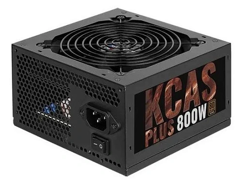 БП ATX 800W AeroCool KCAS PLUS-800W, 12sm fan,20+4/24+4/24+8pin,7SATA,4x6p/4x2p PCI-E,ATX