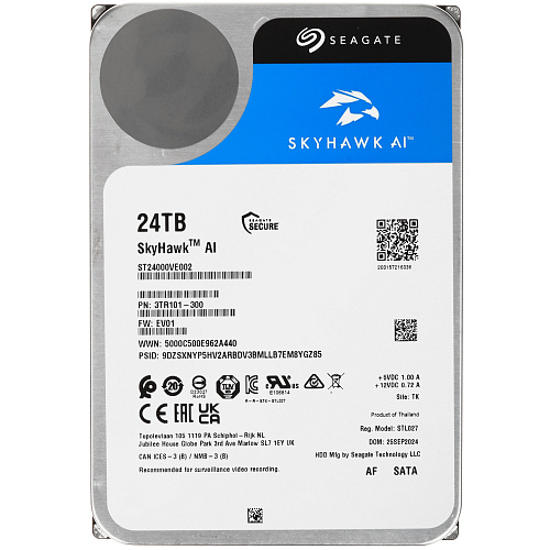SEAGATE HDD SkyHawk AI  (3.5"/24TB/SATA 6Gb/s/7200rpm)