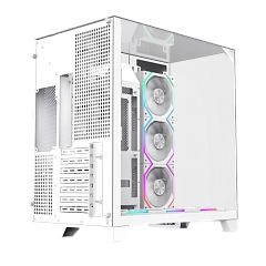 Корпус GameMax Infinity Pro WH, Midi Tower, ATX, White, 3x2.5"/1x3.5", USB3.0, USB-C, RGB