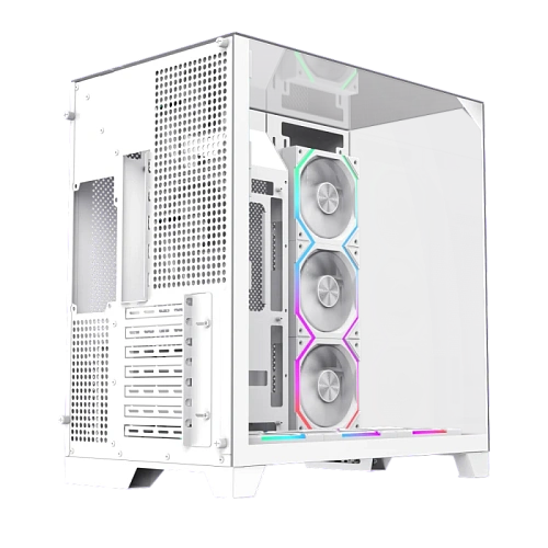 Корпус GameMax Infinity Pro WH, Midi Tower, ATX, White, 3x2.5"/1x3.5", USB3.0, USB-C, RGB