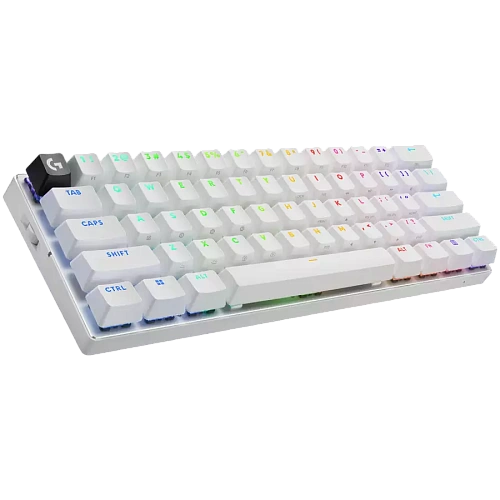 LOGITECH G PRO X 60 LIGHTSPEED Wireless Gaming Keyboard (Tactile) - WHITE - US INT'L - 2.4GHZ/BT - EMEA28-935 - TACTILE SWITCH