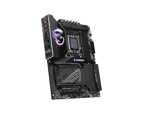 Материнская плата MSI MPG Z890 CARBON WIFI LGA1851 4xDDR5 4xSATA3 RAID 5xM.2 1xHDMI 10xUSB 2.5GLAN 5GLAN 10Gbps 2xThunderbolt4 Wi-Fi  Bluetooth ATX