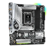 Матплата ASRock B760M Steel Legend WiFi,iB760,S1700,mATX,4DDR-5,1xPCI-Ex16,4SATA,3xM.2,HDMI,DP,15USB