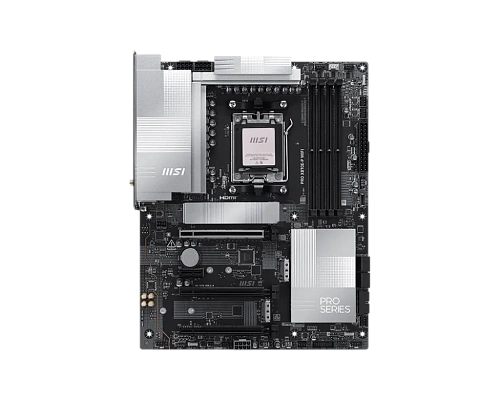 Матплата MSI PRO X870E-P WiFi, AM5, ATX, 4DDR-5, 3хPCI-Ex16, 4SATA, 3xM.2, HDMI, 2xUSB-C, 11USB