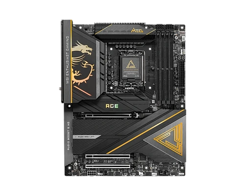 Материнская плата MSI MEG Z890 ACE LGA1851 4xDDR5 6xSATA3 RAID 5M.2 1xHDMI 2xThunderbolt4 10xUSB 10Gbps 1x10G LAN Wi-Fi  Bluetooth ATX