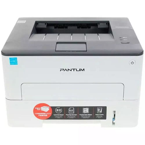 P3010D (чб., A4, 30ppm, 128MB, 350MHz, 60-200 г/м2, 1200х1200 dpi, макс. 60т мес., двухсторонняя печать, GDI, USB 2.0, в комплекте стар.-й карт.-ж на 1т отп.-ов формата A4 при 5% заполнении + фотобарабан на 9т отп.-ов + кабель USB, цвет устройства: белый)