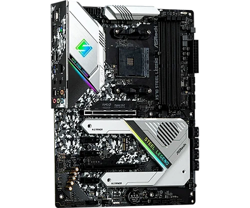 Матплата ASRock X570 Steel Legend, AM4, ATX, 4DDR-4, 2xPCI-Ex16, 8SATA, 2xM.2, HDMI, DP, 16USB